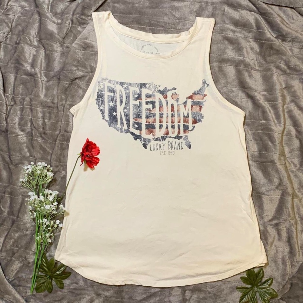 Lucky brand patriotic tank top